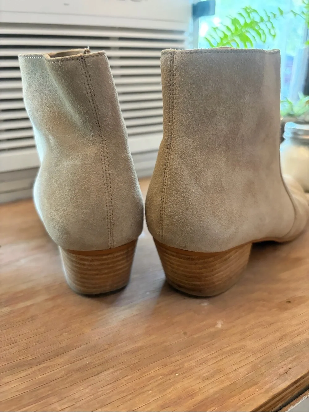 Women’s Taupe Suede Ankle Boots - Classic Chelsea Heel